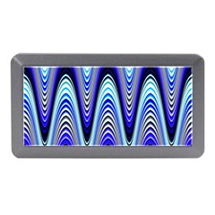 Waves Wavy Blue Pale Cobalt Navy Memory Card Reader (mini) by Nexatart