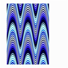Waves Wavy Blue Pale Cobalt Navy Small Garden Flag (two Sides) by Nexatart