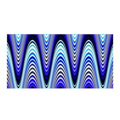 Waves Wavy Blue Pale Cobalt Navy Satin Wrap by Nexatart