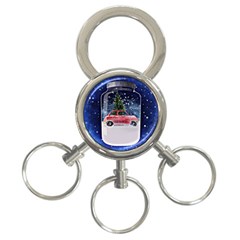 Winter Snow Ball Snow Cold Fun 3-ring Key Chains by Nexatart