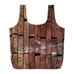 Wood Logs Wooden Background Full Print Recycle Bags (l) 