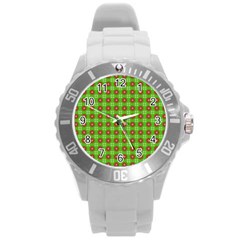 Wrapping Paper Christmas Paper Round Plastic Sport Watch (l) by Nexatart