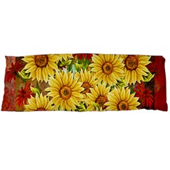 Sunflowers Flowers Abstract Body Pillow Case (dakimakura) by Nexatart