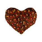 Stylized Background For Scrapbooking Or Other Standard 16  Premium Flano Heart Shape Cushions Front