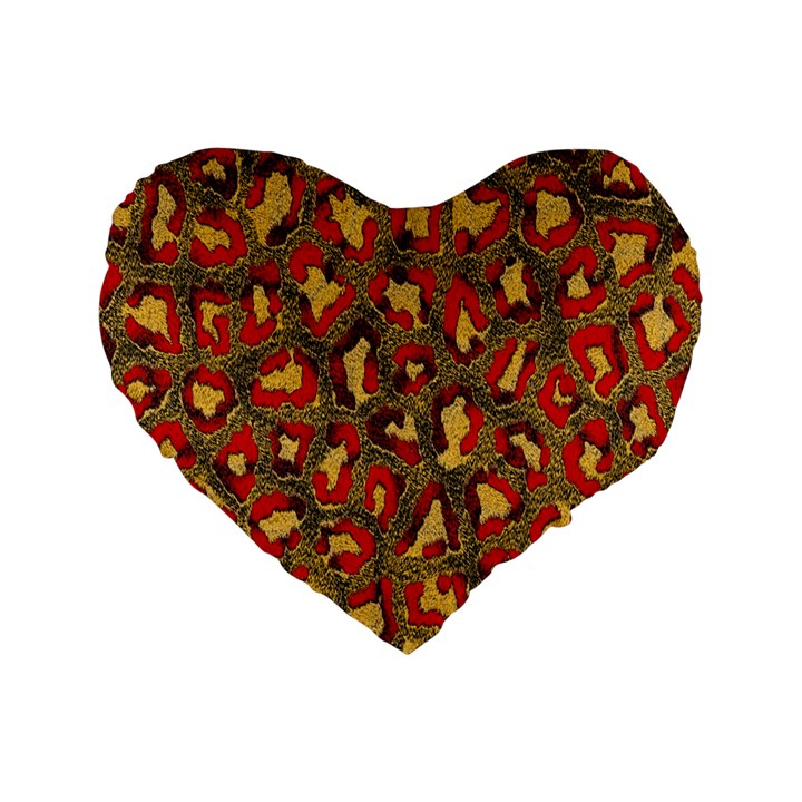 Stylized Background For Scrapbooking Or Other Standard 16  Premium Flano Heart Shape Cushions