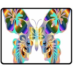 Abstract Animal Art Butterfly Double Sided Fleece Blanket (medium)  by Amaryn4rt