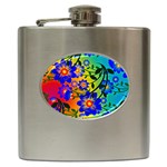 Abstract Background Backdrop Design Hip Flask (6 oz) Front