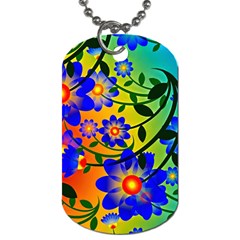 Abstract Background Backdrop Design Dog Tag (two Sides) by Amaryn4rt