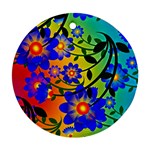 Abstract Background Backdrop Design Round Ornament (Two Sides) Front