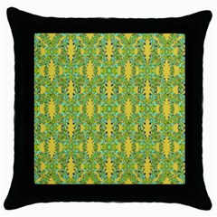 Ornate Modern Noveau Throw Pillow Case (black) by dflcprints