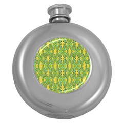 Ornate Modern Noveau Round Hip Flask (5 Oz) by dflcprints