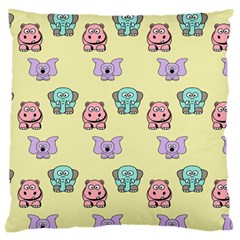 Animals Pastel Children Colorful Large Cushion Case (two Sides) by Amaryn4rt