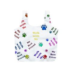 Animals Pets Dogs Paws Colorful Full Print Recycle Bags (s) 