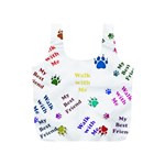 Animals Pets Dogs Paws Colorful Full Print Recycle Bags (S)  Front
