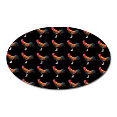 Background Pattern Chicken Fowl Oval Magnet