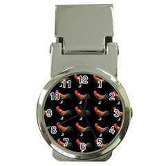 Background Pattern Chicken Fowl Money Clip Watches