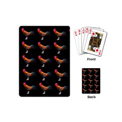 Background Pattern Chicken Fowl Playing Cards (mini)  by Amaryn4rt