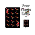 Background Pattern Chicken Fowl Playing Cards 54 (Mini)  Front - HeartA