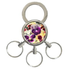 Background Flowers 3-ring Key Chains by Amaryn4rt