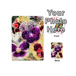 Background Flowers Playing Cards 54 (Mini)  Front - Heart9