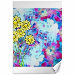 Backdrop Background Flowers Canvas 24  X 36 