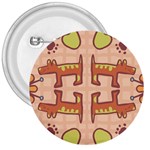 Dog Abstract Background Pattern Design 3  Buttons Front