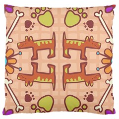 Dog Abstract Background Pattern Design Standard Flano Cushion Case (two Sides) by Amaryn4rt