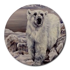 Polar Bear Round Mousepads by ArtByThree