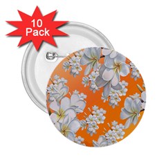 Flowers Background Backdrop Floral 2 25  Buttons (10 Pack) 