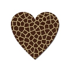 Giraffe Animal Print Skin Fur Heart Magnet