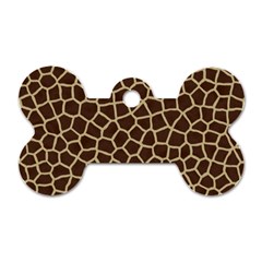 Giraffe Animal Print Skin Fur Dog Tag Bone (two Sides) by Amaryn4rt