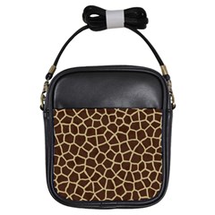 Giraffe Animal Print Skin Fur Girls Sling Bags by Amaryn4rt