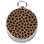 Giraffe Animal Print Skin Fur Silver Compasses Front