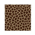 Giraffe Animal Print Skin Fur Small Satin Scarf (Square) Front