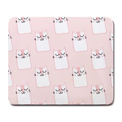 Pattern Cat Pink Cute Sweet Fur Large Mousepads