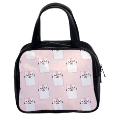 Pattern Cat Pink Cute Sweet Fur Classic Handbags (2 Sides) by Amaryn4rt