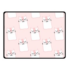 Pattern Cat Pink Cute Sweet Fur Fleece Blanket (small) by Amaryn4rt