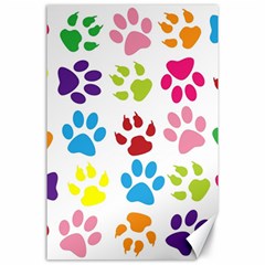 Paw Print Paw Prints Background Canvas 24  X 36 