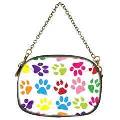 Paw Print Paw Prints Background Chain Purses (one Side)  by Amaryn4rt