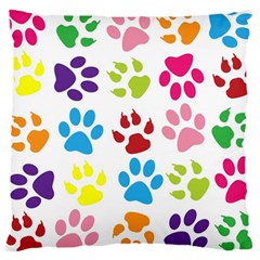 Paw Print Paw Prints Background Large Cushion Case (two Sides) by Amaryn4rt