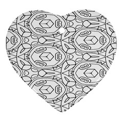 Pattern Silly Coloring Page Cool Ornament (heart)