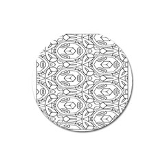 Pattern Silly Coloring Page Cool Magnet 3  (round)