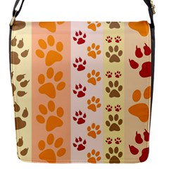 Paw Print Paw Prints Fun Background Flap Messenger Bag (s) by Amaryn4rt