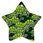 Seamless Tile Background Abstract Turtle Turtles Ornament (Star) Front