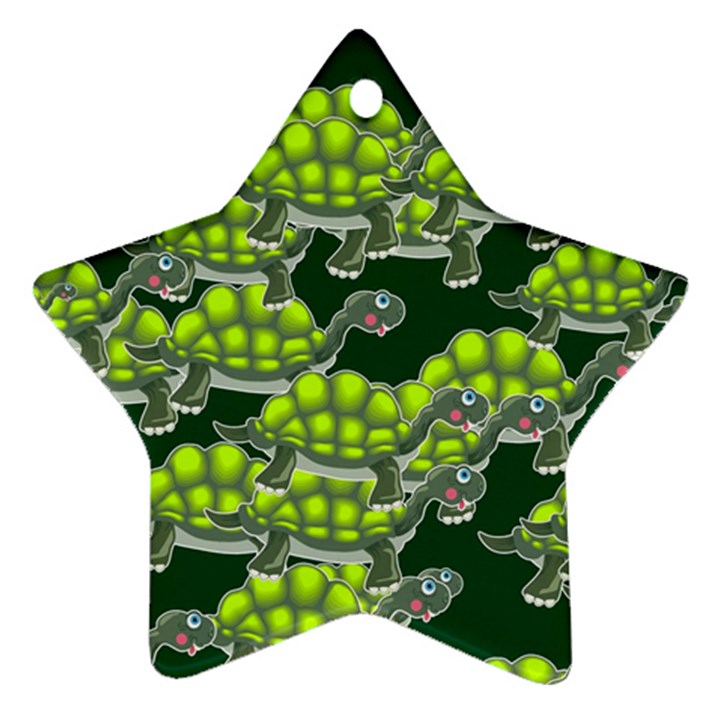 Seamless Tile Background Abstract Turtle Turtles Ornament (Star)