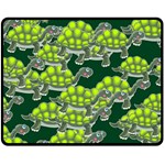 Seamless Tile Background Abstract Turtle Turtles Double Sided Fleece Blanket (Medium)  58.8 x47.4  Blanket Back