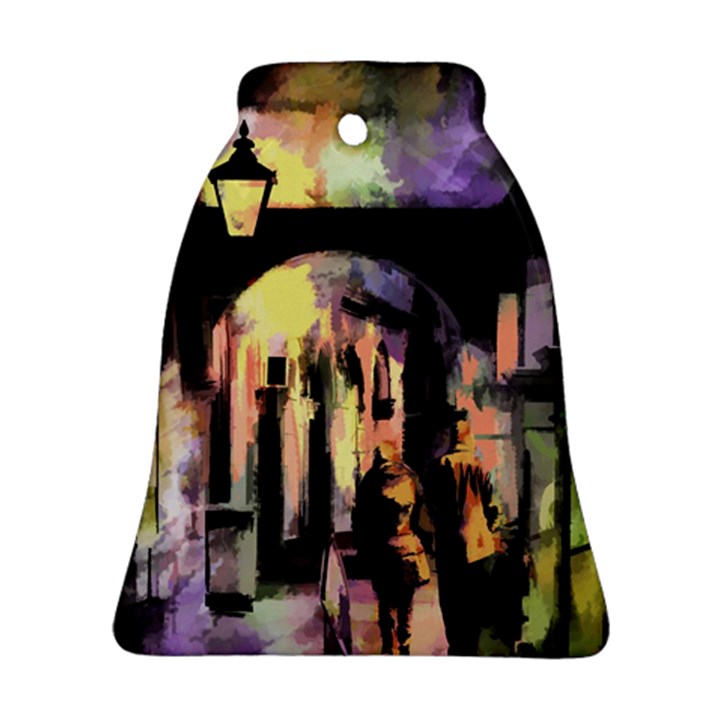 Street Colorful Abstract People Ornament (Bell)