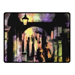 Street Colorful Abstract People Double Sided Fleece Blanket (small)  by Amaryn4rt