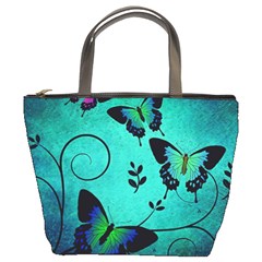 Texture Butterflies Background Bucket Bags by Amaryn4rt