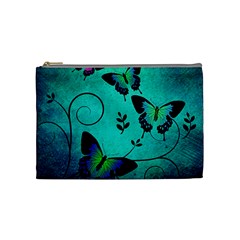 Texture Butterflies Background Cosmetic Bag (medium)  by Amaryn4rt